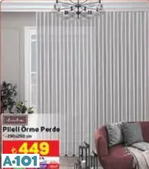 LİLA PİLELİ ÖRME PERDE 290X250 CM LİLA PİLELİ ÖRME PERDE 290X250 CM